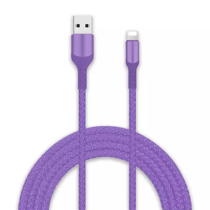 Latauskaapeli USB A - LIGHTNING lila - Lightning-kaapelit - 6438151019895 - 1