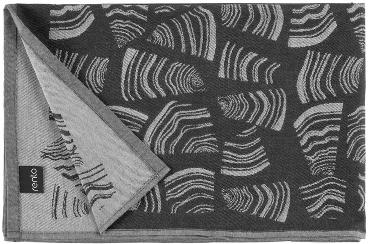 Laudeliina Rento Pino 50 x 150 cm musta - Saunatekstiilit ja saunatarvikkeet - 6410413148475 - 1
