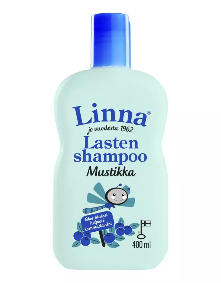 Linna Lastenshampoo 400 ml, Mustikka - Shampoot ja hoitoaineet - 6417964576795 - 1