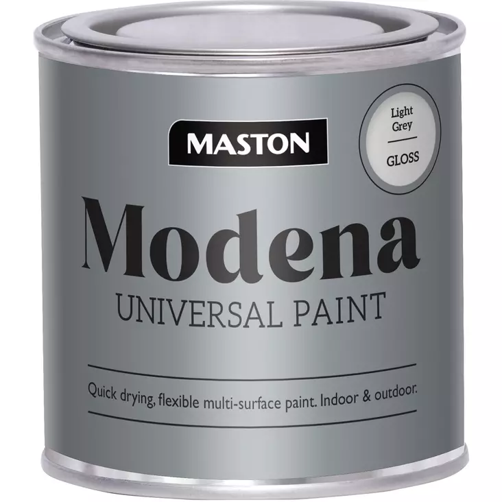 Maali Modena vaaleanharmaa 250ml - Metalli- ja kalustemaalit - 6412490031305 - 1