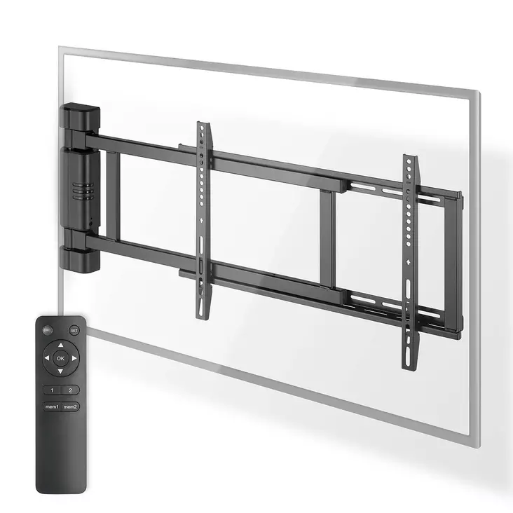 Motorised TV Wall Mount | 32 - 75 " | Maximum supported screen weight: 50 kg | Rotatable | Minimum wall distance: 56 mm | Remote controlled | ABS / Steel | Black - TV telineet - 5412810450565 - 1