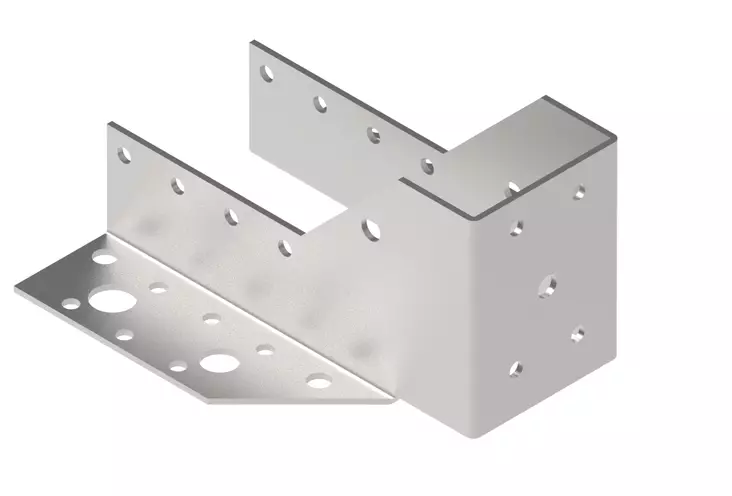 Palkkikenk=C3=A4 Kuumasinkitty 51 x 135 x 2 mm - Naulauslevyt ja kulmaraudat - 4741280722065 - 1