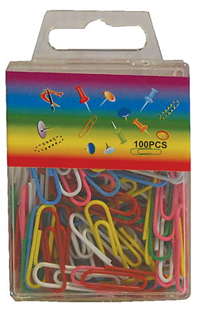 Paperiliitin 28 mm värilajitelma, 100 kpl - Työpöydän tarvikkeet - 6420616792825 - 1