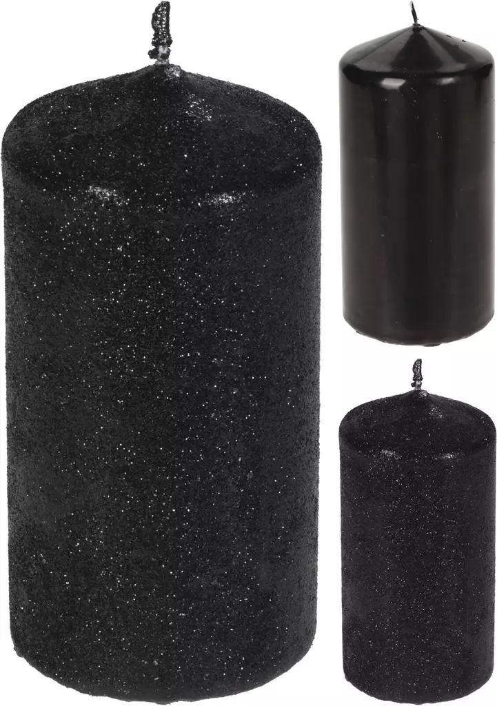 P=C3=B6yt=C3=A4kynttil=C3=A4 musta 14cm 20h - Kynttilät ja lyhdyt - 8719987653445 - 1