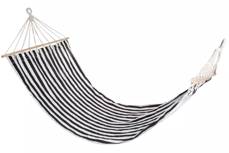 Riippumatto raitakuosi musta-valkoinen - Pihakeinut ja riipputuolit - 6410412512345 - 1