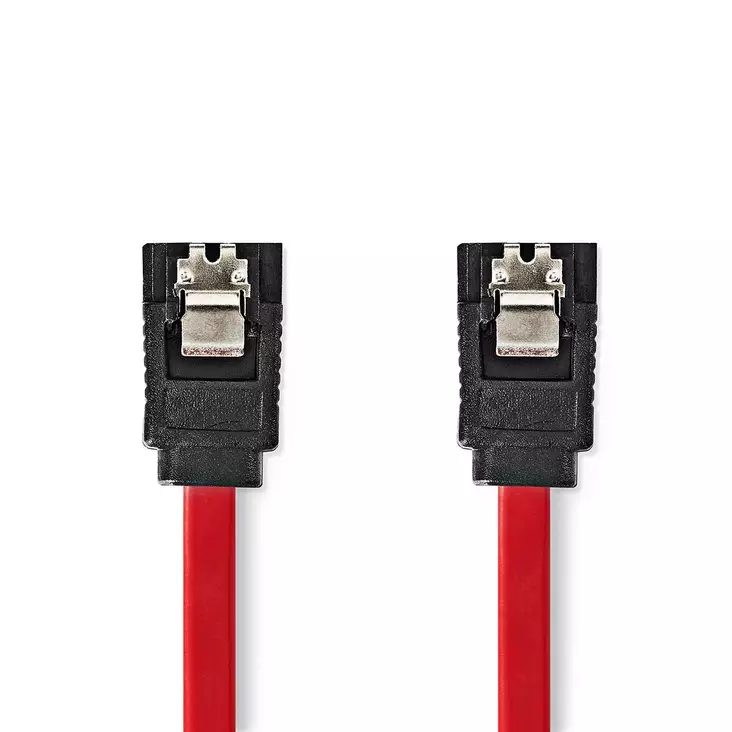 SATA kaapeli | 3 Gbps | SATA 7-Pin naaras | SATA 7-Pin naaras | Niklattu | 0.50 m | Litteä | PVC | Punainen | Laatikko - Tietokone ja verkko - 5412810422265 - 1