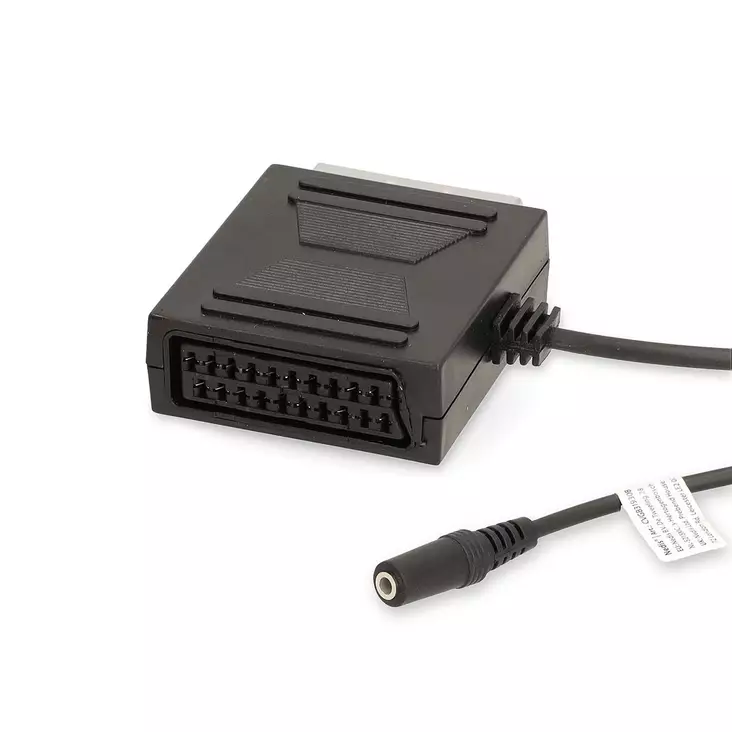SCART-kaapeli | SCART Uros | SCART Naaras / 3.5 mm naaras | Niklattu | 480p | 0.20 m | Pyöreä | PVC | Musta | Laatikko - Nedis tuotteet - 5412810426775 - 1