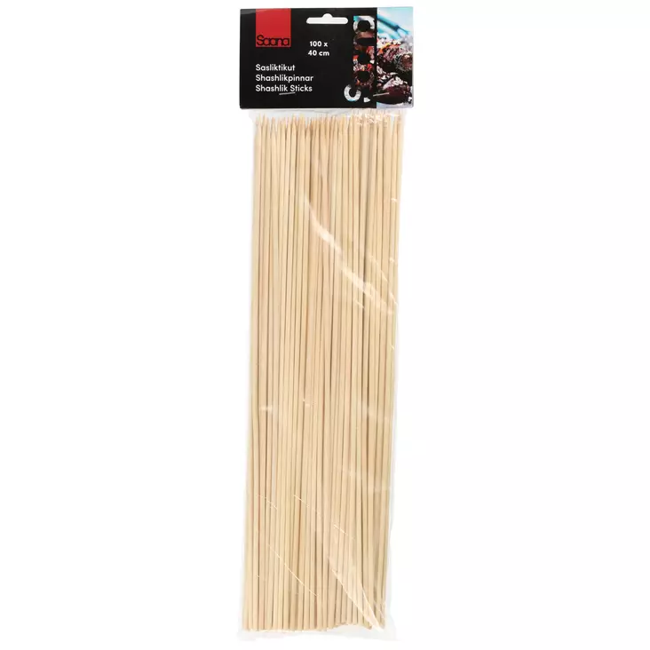 Sasliktikut 40 cm 100 kpl Saana - Grillaustarvikkeet - 6410411680465 - 1