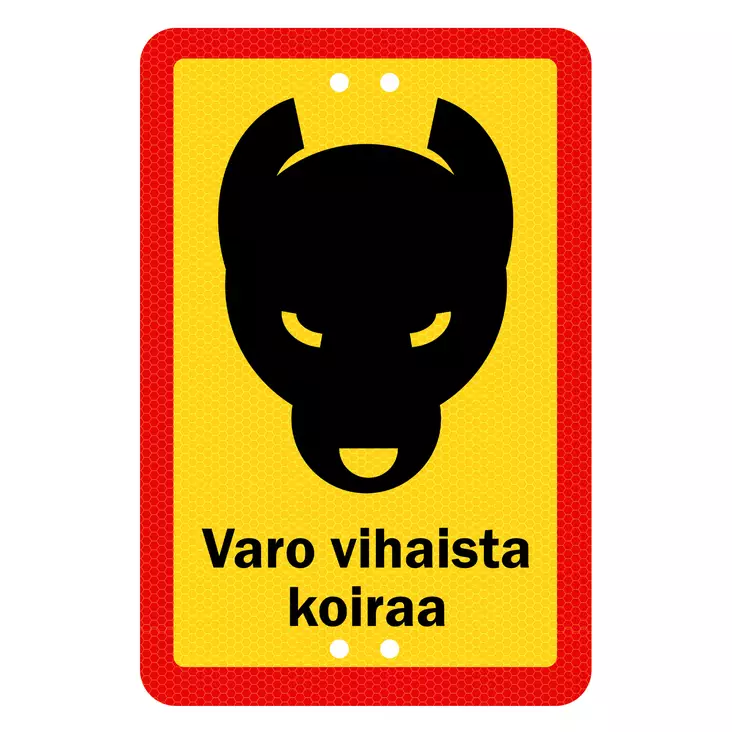 Sekure 2mm 20x30cm alumiinikyltti "Varo vihaista koiraa" - Opaste- ja varoituskyltit - 6438014353685 - 1