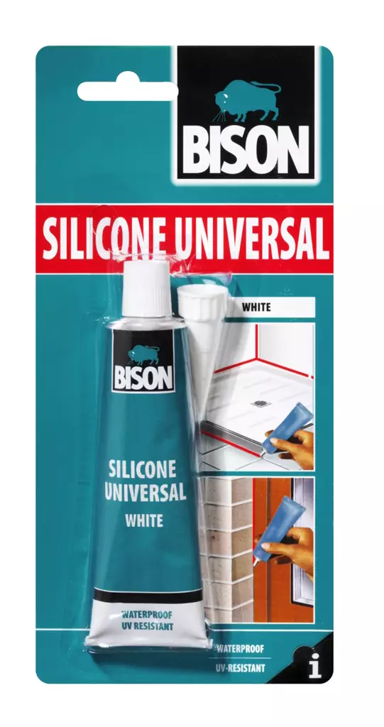 Silikoni Bison Universal 60ml valkoinen - Tasoitteet ja täyteaineet - 8710439101125 - 1