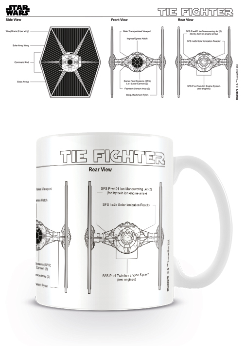 Star Wars "Tie Fighter Sketch" p=C3=A4=C3=A4kuva=20 - Fanimukit - 5050574234795 - 1