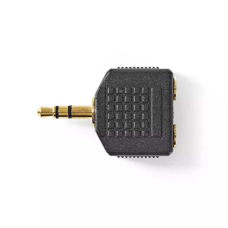 Stereoäänisovitin | 3.5 mm uros | 2x 3.5 mm naaras | Kullattu | Suora | ABS-Muovi | Musta | 10 kpl | Muovipussi - Audioadapterit - 5412810298785 - 1