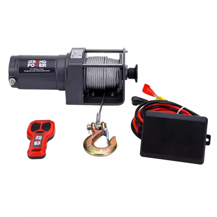 Vinssi Strong Power 2000 12V 907 kg p=C3=A4=C3=A4kuva=20 - Vinssit ja varusteet - 6438014264615 - 1