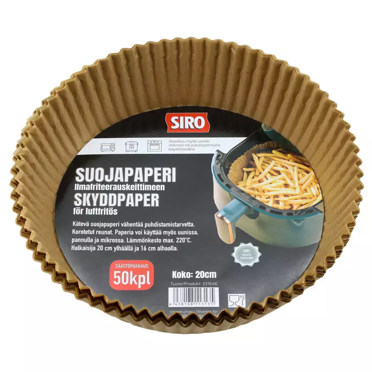 Suojapaperi ilmafriteerauskeittimeen - Leivinpaperit, muovit, foliot - 6438168113135 - 1