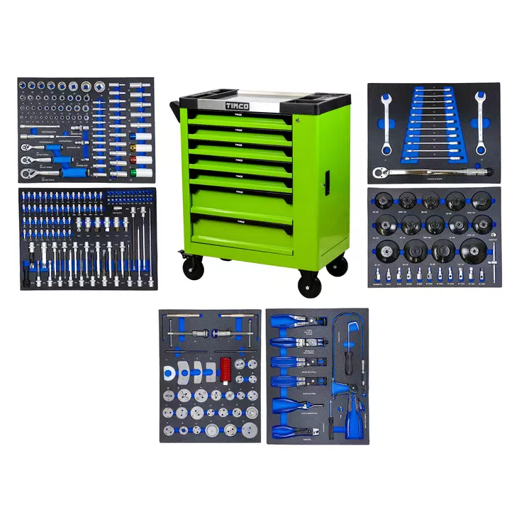 Timco 8 ltk 266-osainen työkaluvaunu autotyökaluilla - Työkaluvaunut - 6438014265155 - 1