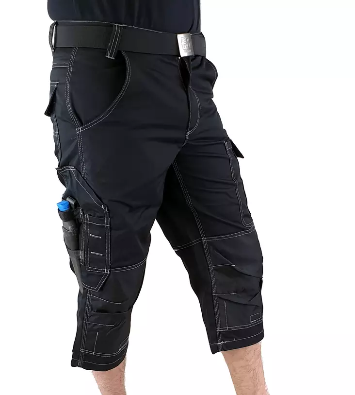 Ty=C3=B6housut 3/4-pituus musta - Työhousut ja haalarit - 6438168062365 - 1