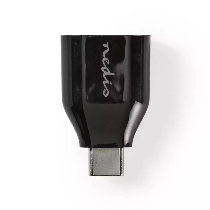 USB-C Sovitin | USB 3.2 Gen 1 | USB-C Uros | USB-A Naaras | 5 Gbps | Pyöreä | Niklattu | Musta | Laatikko - Tietokone ja verkko - 5412810289035 - 1