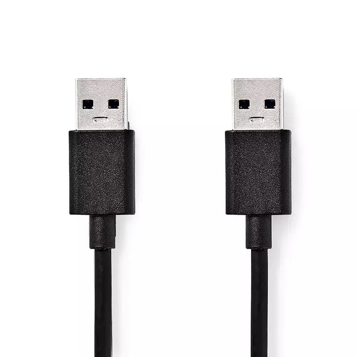 USB kaapeli | USB 3.2 Gen 1 | USB-A Uros | USB-A Uros | 5 Gbps | Niklattu | 1.00 m | Pyöreä | PVC | Musta | Laatikko - Tietokone ja verkko - 5412810416745 - 1