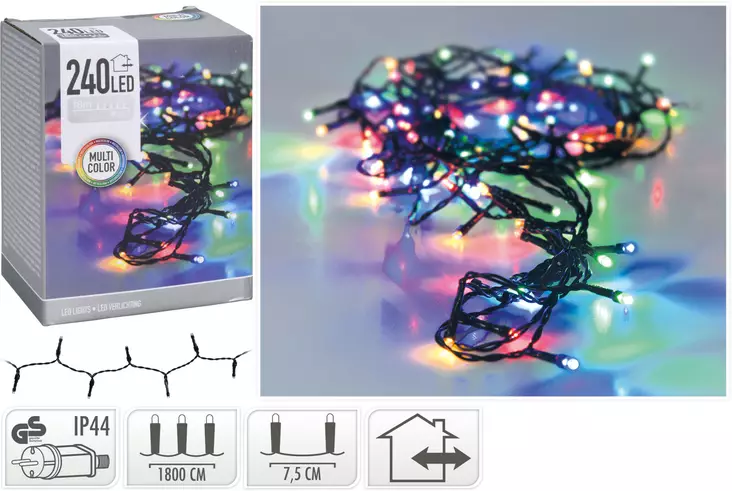 Valoketju 240 led moniv=C3=A4rinen - Koristevalot - 8719202259285 - 1
