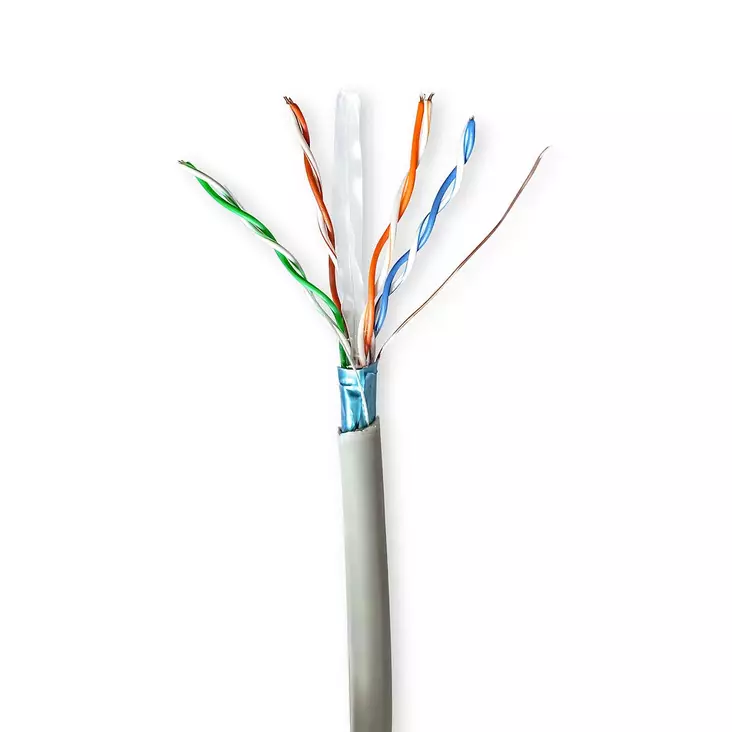 Verkkokaapeli | CAT6 | Säikeinen | F/UTP | CCA | 100.0 m | Sisäkäyttöön | Pyöreä | PVC | Harmaa | Vetolaatikko - Tietokone ja verkko - 5412810401925 - 10