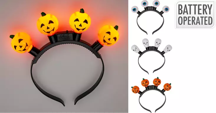 Halloween led-valopanta kurpitsa design, paristokäyttöinen juhla-asuste aikuisille ja lapsille -  - 19-19-8721037550345 - 1