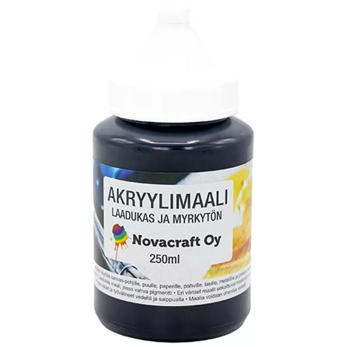 Akryylimaali 250 ml musta - Akryylimaalit- ja värit - 6429810234025 - 1