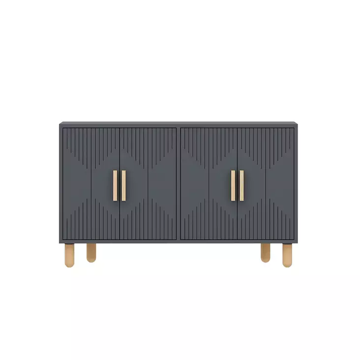 Anthracite Konsoli - Moderni ja Tyylikäs Huonekalu | 100% Melamiinipinnoitettu | 120x73,6x29,6 cm | Kestävä ja Tilava -  - 19-19-8684283501915 - 1