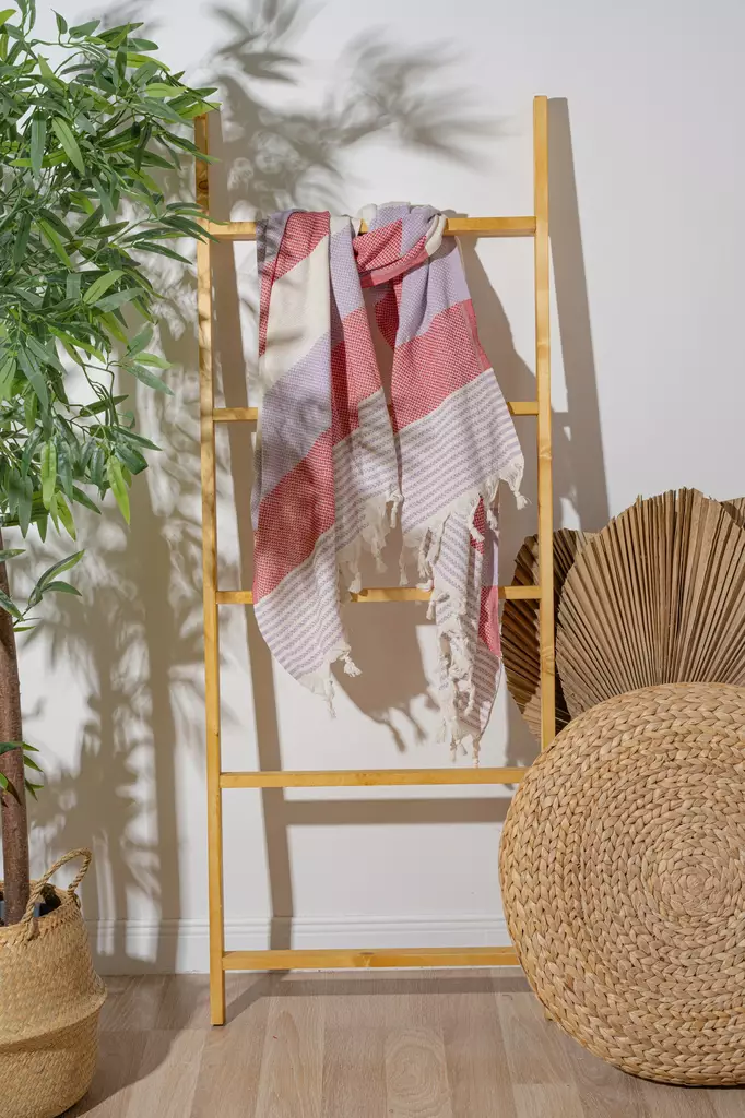 Fouta (Rantapyyhe), monivärinen, 100 x 180 cm, pehmeä, kevyt - Pyyhkeet ja kylpytakit - 8684282990925 - 1
