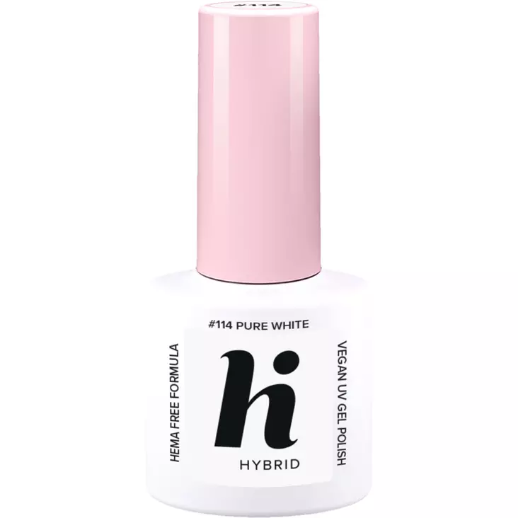 Geelikynsilakka UV #114 hi hybrid HEMA Free Pure White 5 ml - Geelikynsilakat - 5902751452945 - 1