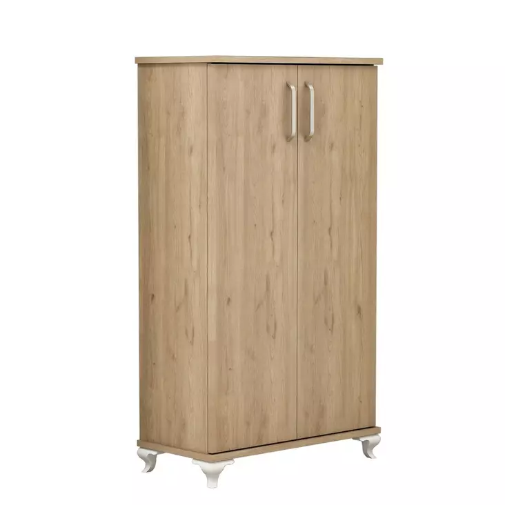 Kenkäkaappi, Huonekalut, Pähkinä, 100% Melamiinipinnoitettu Lastulevy, 72x120x32,5 cm, Useita Hyllyjä, Seinäkiinnitys - Kenkäkaapit - 8681875808155 - 1