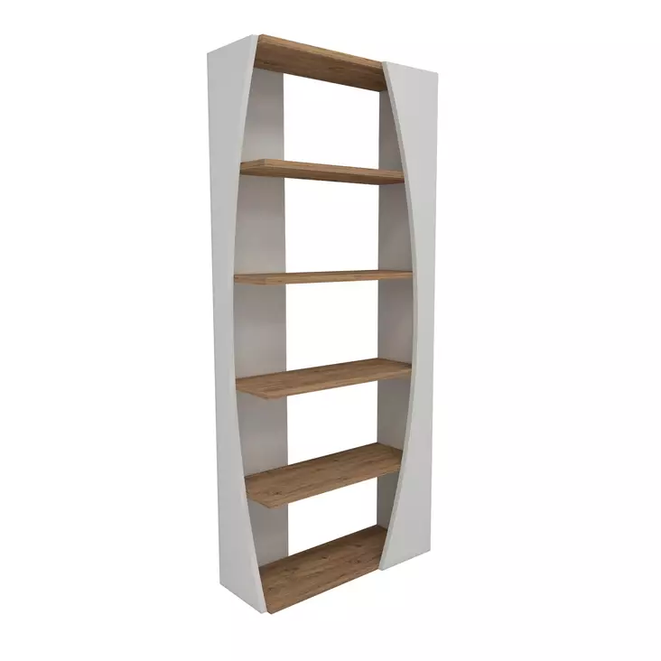 Kirjahylly, atlantin valkoinen mänty, Korkeus 150 cm, kestävä, tyylikäs - Kirjahyllyt - 8683743972005 - 1