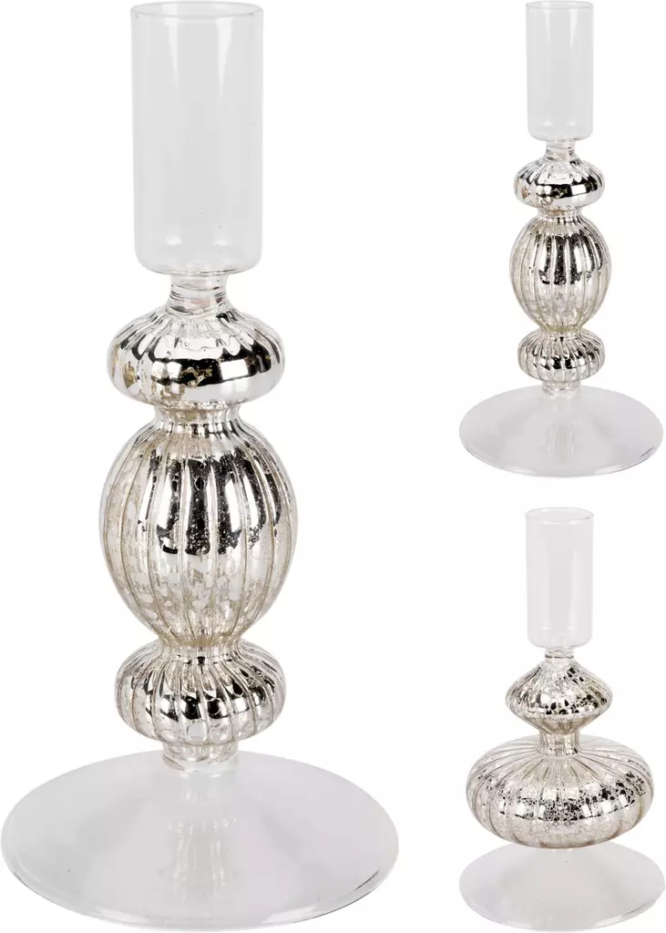 Kynttilänjalka, lasi 16 cm, kulta - Kynttilät ja lyhdyt - 8721037062695 - 1