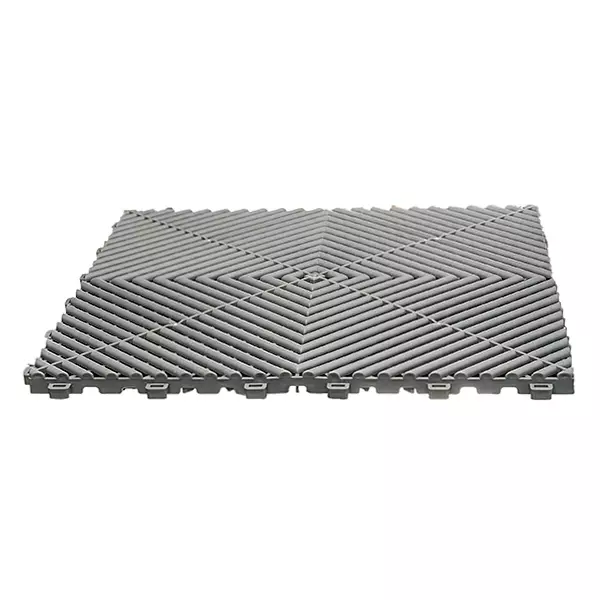 Lattialaatta, aluminium grey 40x40cm 4 kpl - Lattialaatat ja kumimatot - 6438431000025 - 1