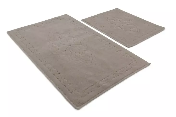 Luxus Kylpyhuonemattosetti (2 kpl), monivärinen, 50 x 60 cm ja 60 x 100 cm, antibakteerinen, liukumaton - Kylpyhuonematot ja kosteantilan matot - 8681875272345 - 1
