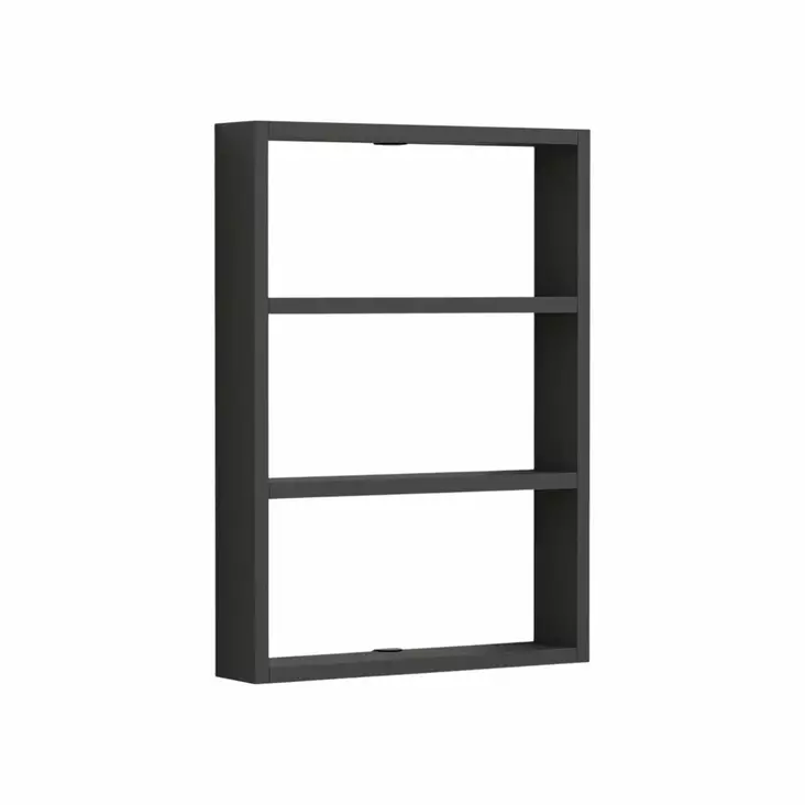 Moderni Anthrasiitti Seinä Hylly - 100% Melamiinipinnoitettu Lastulevy, 18mm Paksuus, 43,2cm Leveys, 60cm Korkeus - Seinähyllyt - 8683342889605 - 1