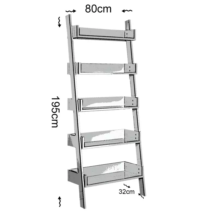 Moderni Kirjahylly - Tumma Tammi, 100% Melamiinipinnoitettu Lastulevy, 80x195x32 cm, Useita Hyllyjä, 2 Pakettia - - 19-19-8681875037845 - 1