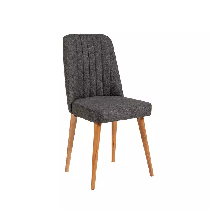 Moderni Skandinaavinen Tuoli - Atlantic Pine Anthracite - 100% Pellava - 18mm Melamiinipinnoitettu - Sarviapilajalat - Tuolit - 8681875790955 - 1