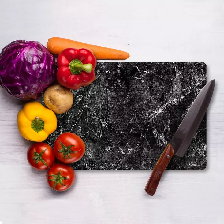Monivärinen 100% Karkaistu Lasi Leikkuulauta 20x30 cm - Antibakteerinen, Helppo Puhdistaa, Liukumaton - Keittiötyövälineet - 8684283724185 - 1