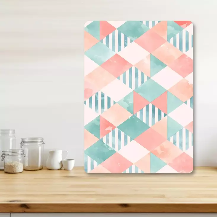 Monivärinen 100% Karkaistu Lasi Leikkuulauta 20x30 cm - Antibakteerinen, Helppo Puhdistaa, Liukumaton - Keittiötyövälineet - 8684283728145 - 1