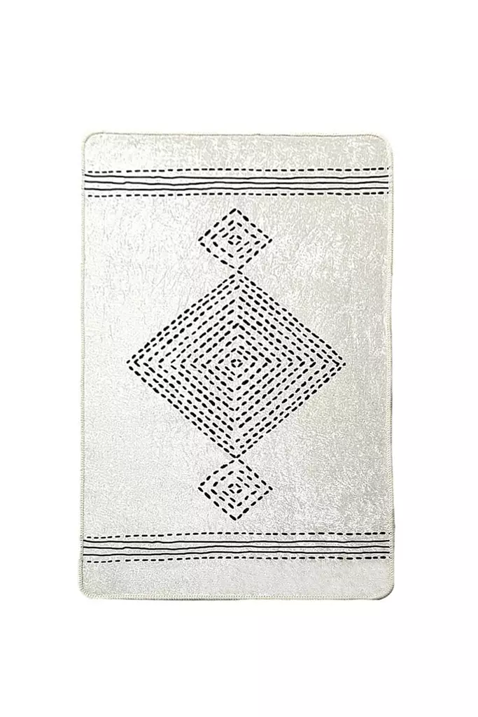 Monivärinen Antibakteerinen Kylpymatto 70x120 cm - 100% Polyesteri, 10 mm Nukka, Konepestävä, Liukumaton Alapuoli - Kylpyhuonematot ja kosteantilan matot - 8683342800655 - 1