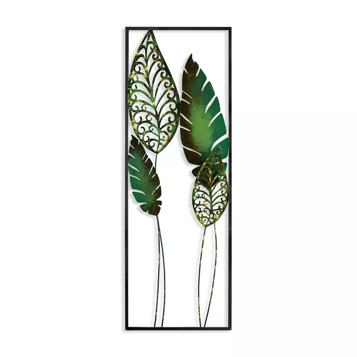 Monivärinen Käsintehty Koristeellinen Metalliseinäkoriste 32x90 cm - Yksilöllinen Taideteos Kodin Sisustukseen - Koristeet, koriste-esineet - 8683743679645 - 1