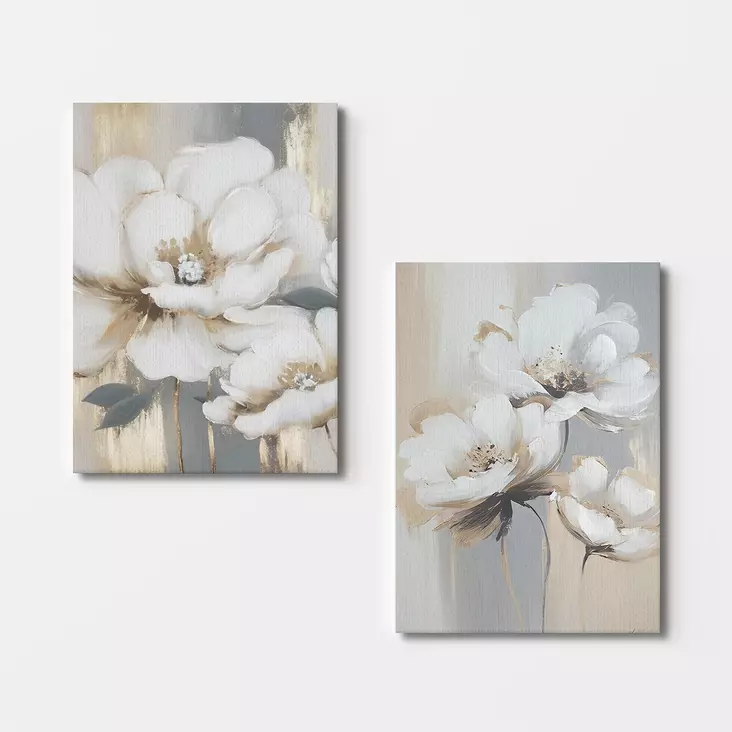 Monivärinen Koristeellinen Canvas-taulu 2 kpl - 100% Puukehys, 50x70 cm - Tyylikäs Seinäsisustus - Taulut ja kehykset - 8684282409205 - 1