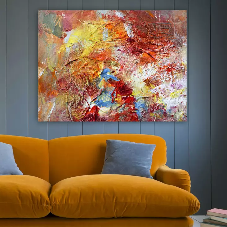 Monivärinen Koristeellinen Canvas-taulu 70x100 cm - 100% Kangas ja Puu, Helppo Ripustaa, Kestävä ja Laadukas - Taulut ja kehykset - 8682870224865 - 1