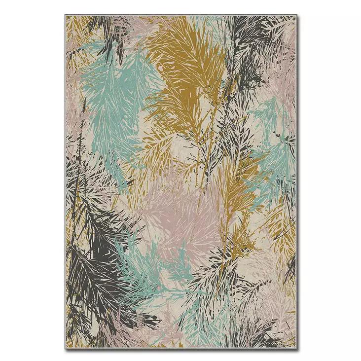 Monivärinen Matto 160x230 - 100% Polyesteri, Digitaalinen Painatus, Konepestävä, Liukumaton Alapuoli, 740 g/m² - Suuret ja keskikokoiset matot - 8683342177955 - 1