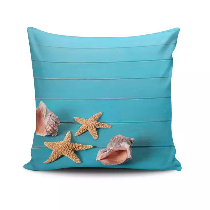 Monivärinen Tyynynpäällinen 43x43 cm - 50% Puuvilla, 50% Polyesteri, Konepestävä 40 °C, Piilovetoketju - Koristetyynyt - 8681181739075 - 1