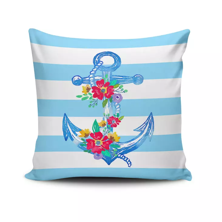 Monivärinen Tyynynpäällinen 43x43 cm - 50% Puuvilla, 50% Polyesteri, Konepestävä, Silitysmahdollisuus, Piilovetoketju - Koristetyynyt - 8681181739495 - 1