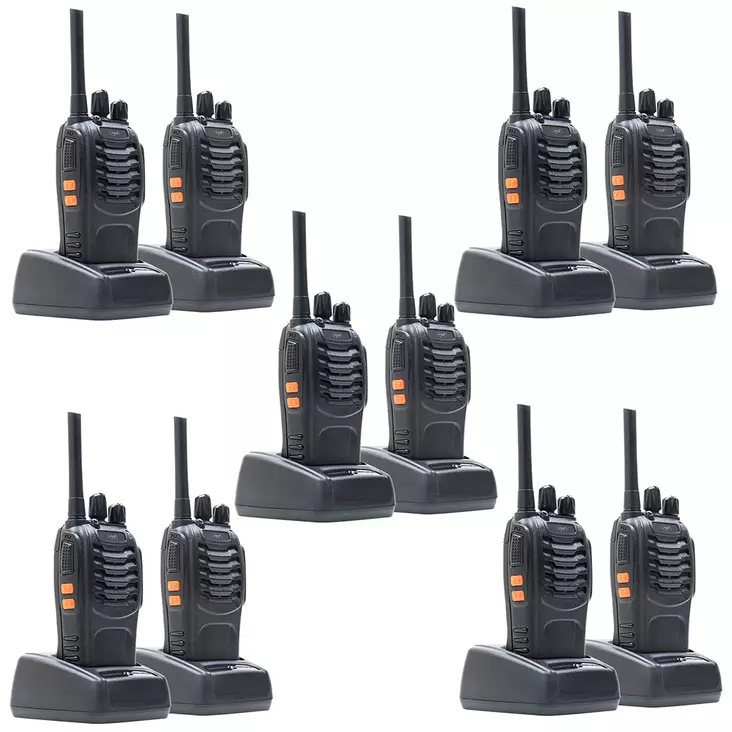 Mukana 10 kannettavan radioaseman PNI PMR R40 PRO -akut, laturit ja kuulokkeet - PNI tuotteet - 5949066522215 - 1
