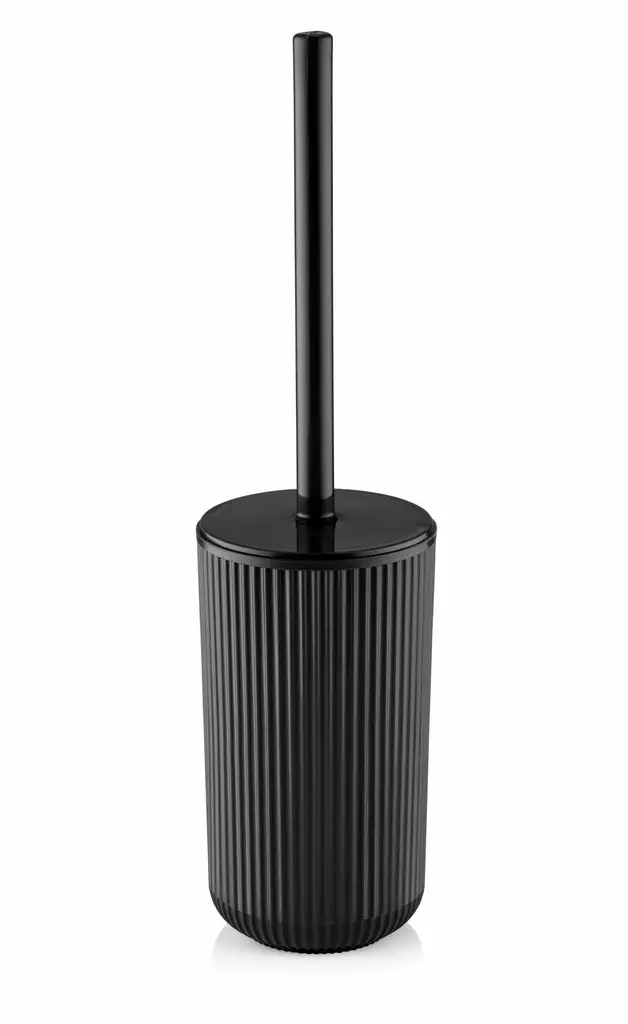 Musta Muovinen WC-harja - Tyylikäs ja Kestävä Kylpyhuoneeseen - Ergonominen Kahva - Koko: 9 x 9 x 34,5 cm - Kylpyhuonetarvikkeet - 8684283711635 - 1