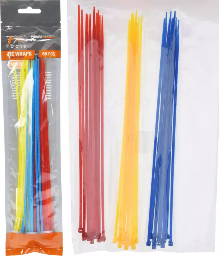 Nippusiteet 50kpl 25cm 3 väriä - Kotitaloustavarat - 8719987431715 - 1