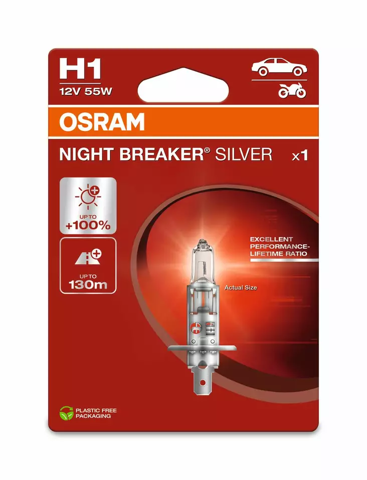 Osram H1 Night Breaker silver - H1-polttimot - 4062172395465 - 1